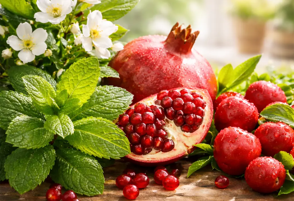 Natural acerola cherries